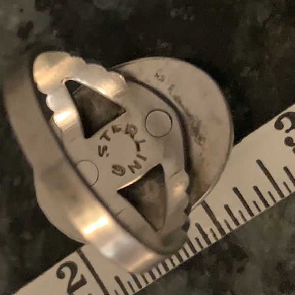 Genuine Spiderweb Turquoise Ring - Picture 6 of 9